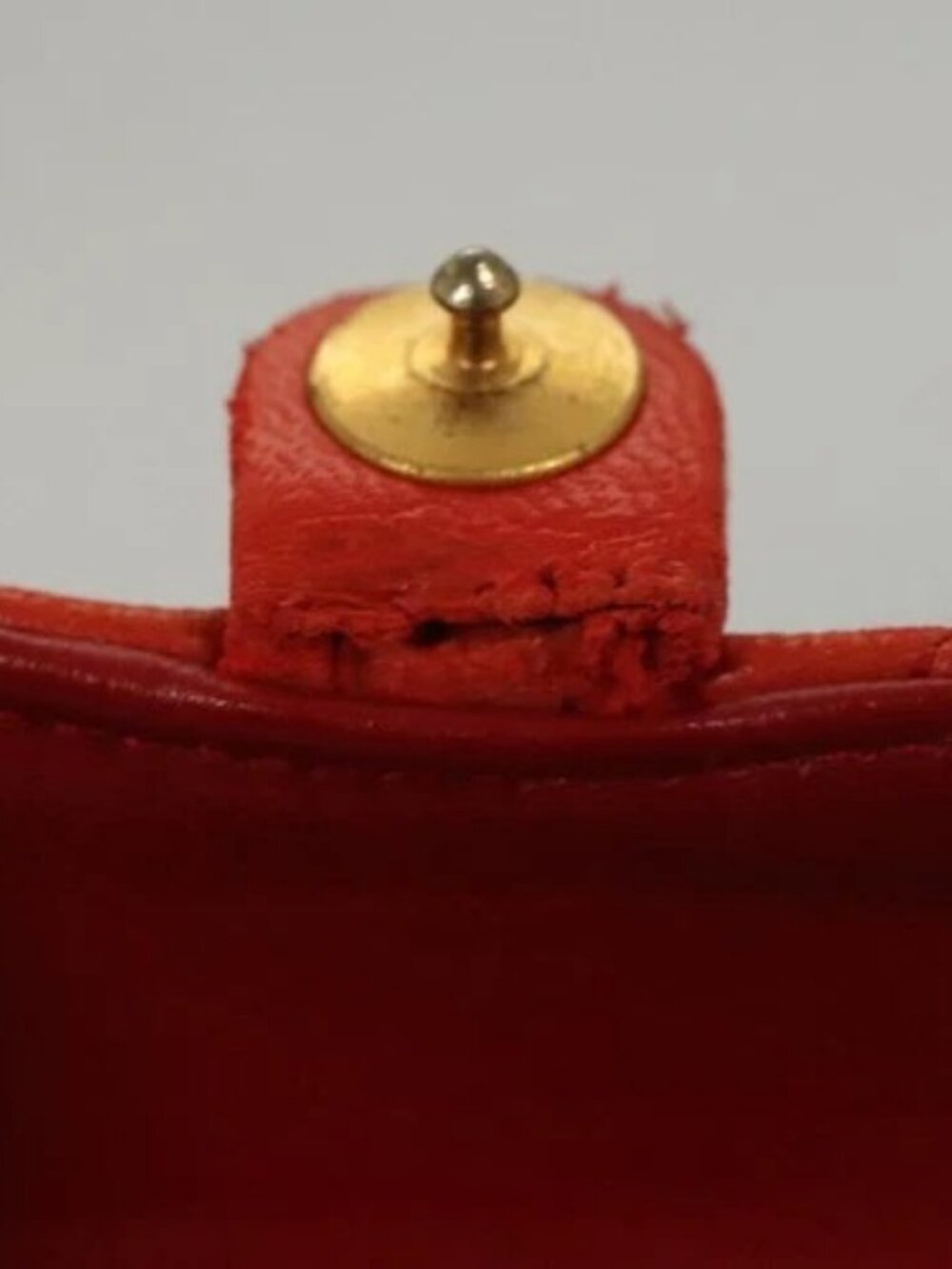 CHANEL Mini Mini Matelasse Charm Lamb Skin Orange CC Auth BD1634 - Picture 12 of 15